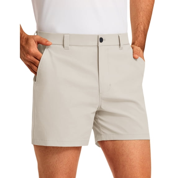 PULI Golf Shorts Men 5 Inch Inseam Stretch Casual Dress Shorts with Pockets Waterproof Lightweight Quick Dry