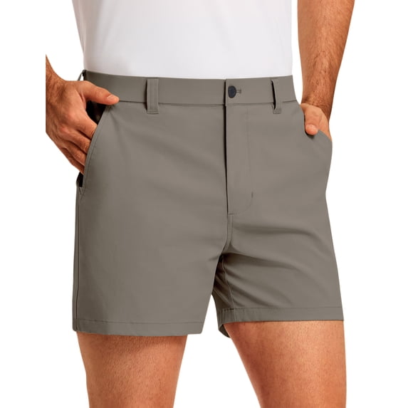 PULI Golf Shorts Men 5 Inch Inseam Stretch Casual Dress Shorts with Pockets Waterproof Lightweight Quick Dry