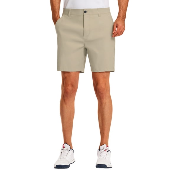 PULI Golf Shorts Men Relaxed Fit Stretch Dress Lightweight Casual Waterproof Travel Quick Dry Summer Shorts 5 Inch Inseam