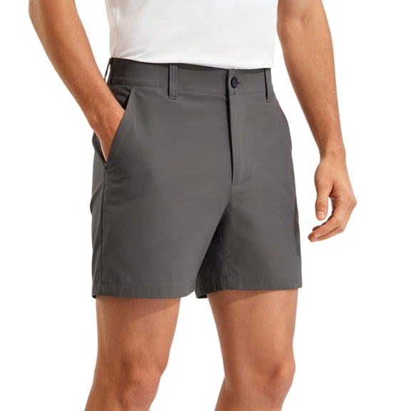 PULI Men’s Golf Shorts Relaxed Fit Stretch Dress Quick-Dry Waterproof Lightweight Travel Casual Shorts 5" Inseam