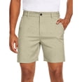 thumbnail image 1 of PULI Men’s Golf Dress Shorts Flat Front 7" Lightweight Quick-Dry Hybrid Chino Shorts with Pockets, 1 of 7