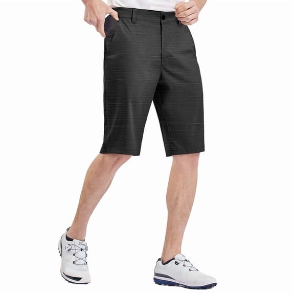 PULI Men’s Golf Shorts 12" Inseam Lightweight Stretch Quick-Dry Hiking Casual Dress Work Hybrid Shorts with Pockets