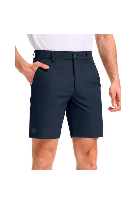 Men’s Golf Shorts 9" Inseam Stretch Water-Resistant Quick Dry 5 Pockets Casual Travel Hiking