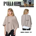 thumbnail image 1 of PULI Women's Versatile Knitted Scarf Poncho Sweater with Buttons Light Weight Spring Summer Autumn Shawl Poncho Cape Cardigan, 1 of 8