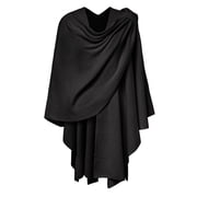 PULI Women's Cross Front Poncho Shawl Wrap, Soft Knit Cape Cardigan Wrap for Wedding, Formal, Evening and Travel, One Size