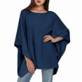 thumbnail image 1 of PULI Women’s Pullover Poncho Sweater Soft Shawl Wrap Loose Baggy Tops for Fall & Winter, 1 of 6