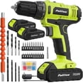 thumbnail image 1 of Pulituo 20V Cordless Drill Driver Kit, Home Tool Set with 20V Lithium-Ion Drill, 119PCS All-Purpose Kit, 21+1 Torque, 2-Speed, DIY & Home Repairs(green), 1 of 9