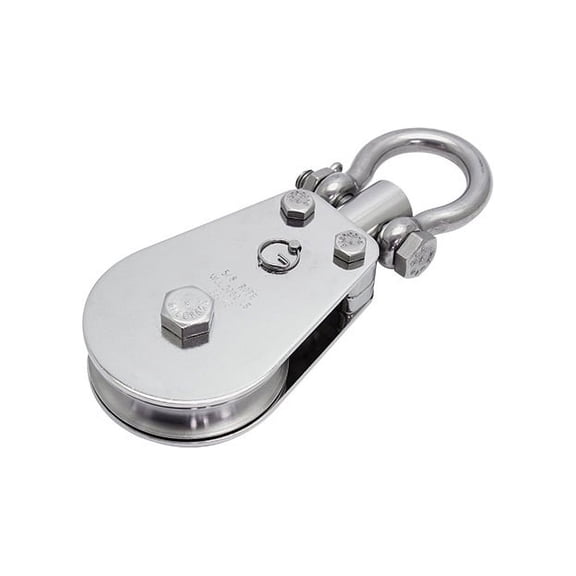 PULL-PRO SA BOW SHACKLE BLOCK, 1" R, 5.0", BB, 316 SS