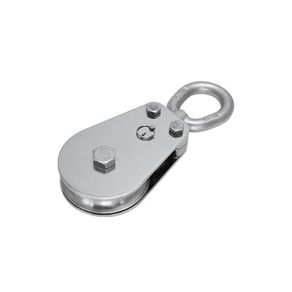 PULL-PRO SWIVEL EYE BLOCK, 3/4" R, 3.8", BU, 316 SS