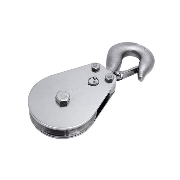 PULL-PRO SWIVEL HOOK BLOCK HILOAD, 1/4" W, 4.0", BB, 316 SS