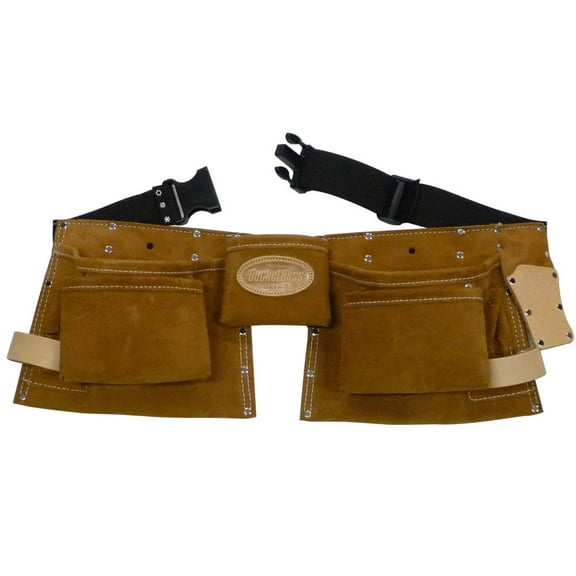 PULL R HOLDING CO LLC Suede Carpenters Apron, 11-Pocket 55149