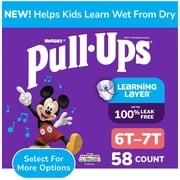 Pull-Ups Boys Potty Training Pants, 6T-7T 55-75 lbs, 58 Count Select for More