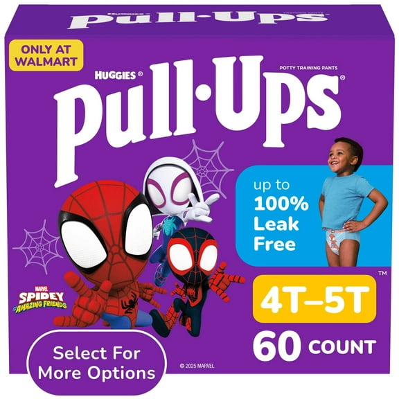 Pull-Ups Boys' Potty Training Pants, 4T-5T (38-50 lbs), 60 Count (Select for More)