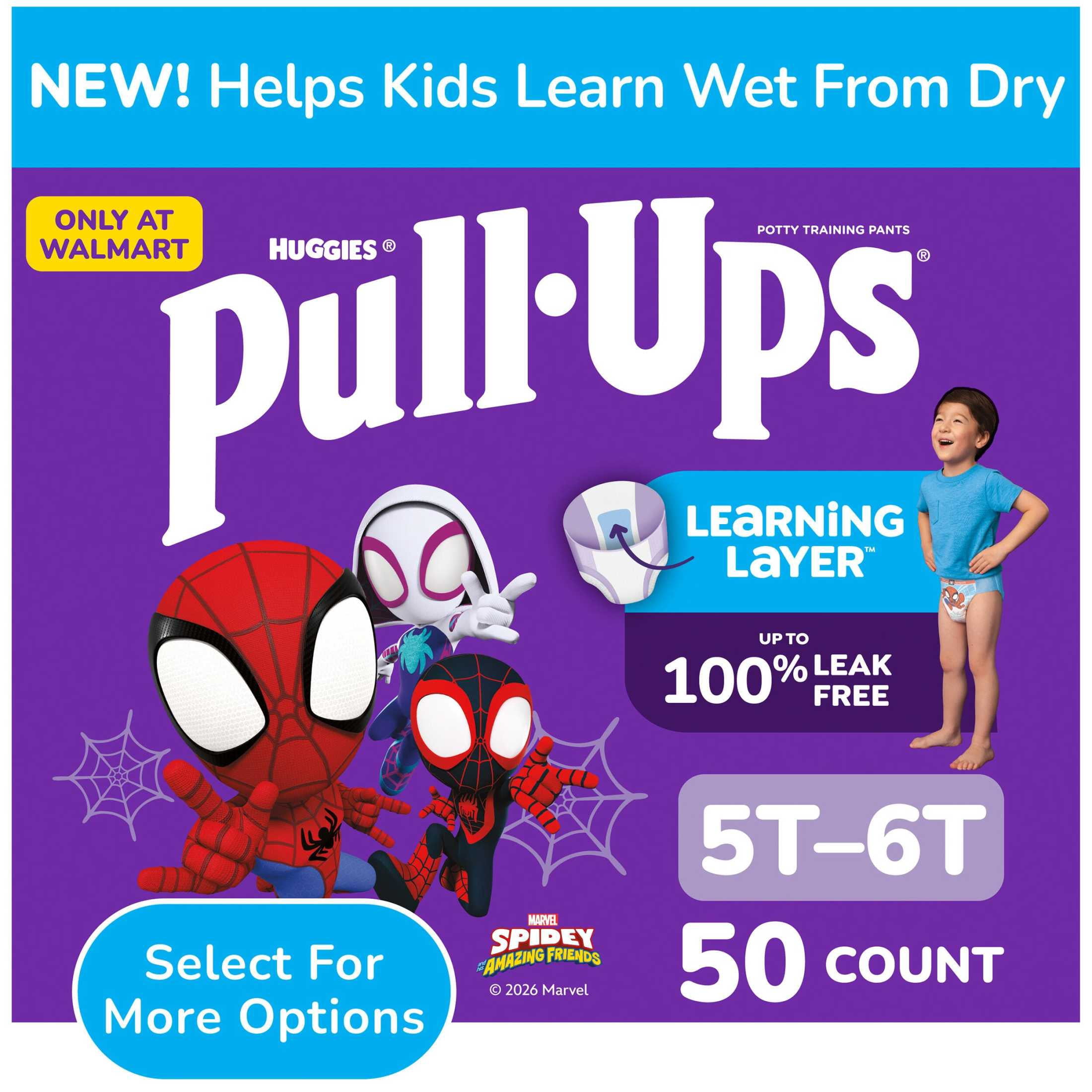 Pull-Ups Boys' Potty Training Pants, 5T-6T (46-60 lbs), 50 Count (Select for More)