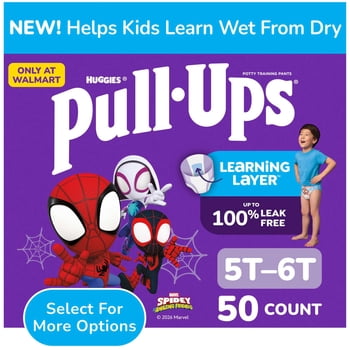 Pull-Ups Boys' Potty Training Pants, 5T-6T (46-60 lbs), 50 Count (Select for More)