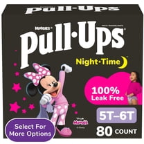 Pull-Ups Girls' Night-Time Potty Training Pants, 5T-6T (46-60 lbs), 80 Ct (Select for More)