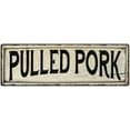 thumbnail image 1 of PULLED PORK Farmhouse Style Wood Look Sign Gift 6x18 Metal Decor 206180028252, 1 of 1