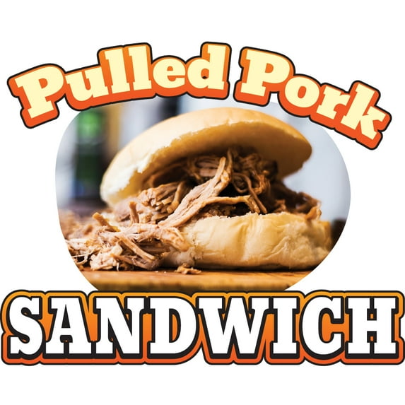PULLED PORK SANDWICH 12" Concession Decal sign cart trailer stand sticker equipment