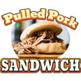 thumbnail image 1 of PULLED PORK SANDWICH 16" Concession Decal sign cart trailer stand sticker equipment, 1 of 3