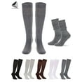 thumbnail image 1 of PULLIMORE 1 Pair Women Men Cotton Slouch Socks, Knee High Boot Socks (Gray), 1 of 8