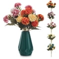 thumbnail image 1 of PULLIMORE 10 Heads Artificial Hydrangea Flowers Bouquet Silk Flower with Stems for Home Bridal Wedding Party Festival Decor (Pink), 1 of 10