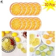 thumbnail image 1 of PULLIMORE 10 Pcs Fake Lemon Slice Artificial Fruit Simulation Plastic Lemon Slices Home Decor (Orange), 1 of 8