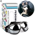 thumbnail image 1 of PULLIMORE 2 Pack Dog Goggles Waterproof Windproof Pet Glasses UV Protection Black Sunglasses with Adjustable Straps, 1 of 10