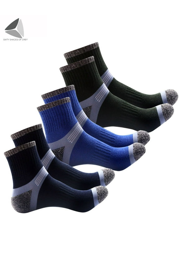 2 Pairs Men's Ankle Socks Low Cut Athletic Socks for Runners, Plantar Fasciitis, Arch Support, Endurance & Cycling