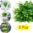 thumbnail image 1 of PULLIMORE 2 Pcs Artificial Plants Fake Farmhouse Greenery Eucalyptus Stems Plastic Lotus Shrubs Home Decor for Indoor and Outdoor, 1 of 9