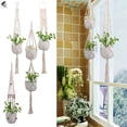 thumbnail image 1 of PULLIMORE 2 Pcs Macrame Plant Hanger Handmade Rope Hanging Planters Basket Set Flower Pot Plant Holder for Indoor Outdoor Boho Decor, 1 of 9