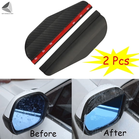 PULLIMORE 2 Pcs Universal Car Rear View Side Mirror Rain Board Eyebrow Guard Sun Visor Car Accessories