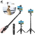 thumbnail image 1 of PULLIMORE 2 in 1 Bluetooth Selfie Stick Tripod Wireless Extendable Remote Phone Stand Desk Holder, 1 of 9