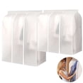 thumbnail image 1 of PULLIMORE 2PCS Hanging Garment Clothes Bag Organizer Storage Cover Dust-Proof Clothes Cover for Suit Coats Jackets Dress Closet Storage, 1 of 11