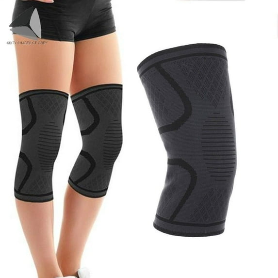 PULLIMORE 2Pcs Knee Brace Support Compression Sleeve For Patella Arthritis Pain Relief, Meniscus Tear, Running, Gym, Workout, Sports "Size M"