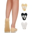 thumbnail image 1 of PULLIMORE 3 Pairs No Show Socks For Women, Cotton Invisible Socks Low Cut Liner Non Slip Socks (Skin Color), 1 of 8