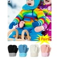 thumbnail image 1 of PULLIMORE 4 Pairs Winter Warm Mitten Gloves for Baby Kids Fleece Lined Toddler Boys Girl Snow Glove, 1 of 6