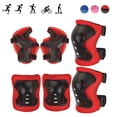 thumbnail image 1 of PULLIMORE 6 Pack Kids Knee and Elbow Pads Wrist Guards Protective Gear Pad Set for Roller Skates Cycling (Red), 1 of 9