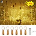 thumbnail image 1 of PULLIMORE 6 Packs Wine Bottle Lights with Cork Colorful, 15 LEDs Fairy Lights Battery Operated String Lights for Xmas Party Decor(Warm White, 6.56ft), 1 of 9