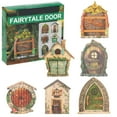 thumbnail image 1 of PULLIMORE 6-Piece Mini Fairy Door Set - Colorful Wooden Decorative Doors for Garden & Home (Type C), 1 of 9