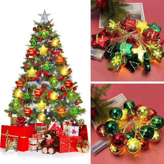 PULLIMORE 9.8ft Christmas String Lights, 20 LED Battery Operated Holiday Decor