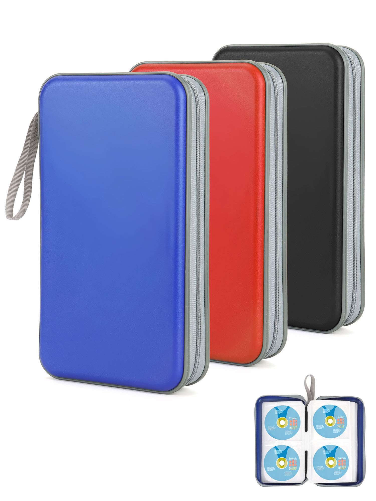 PULLIMORE 96 Capacity CD/DVD Case Holder Portable Wallet Storage ...