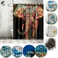 thumbnail image 1 of PULLIMORE Animals Shower Curtain Undersea World Waterproof Bathroom Decor with Hooks (71" x 71"), 1 of 8