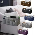 thumbnail image 1 of PULLIMORE Anti-Slip Sofa Organizer Armrest Cover with 8 Pockets for Sofa Couch Armchair (Navy Blue), 1 of 8