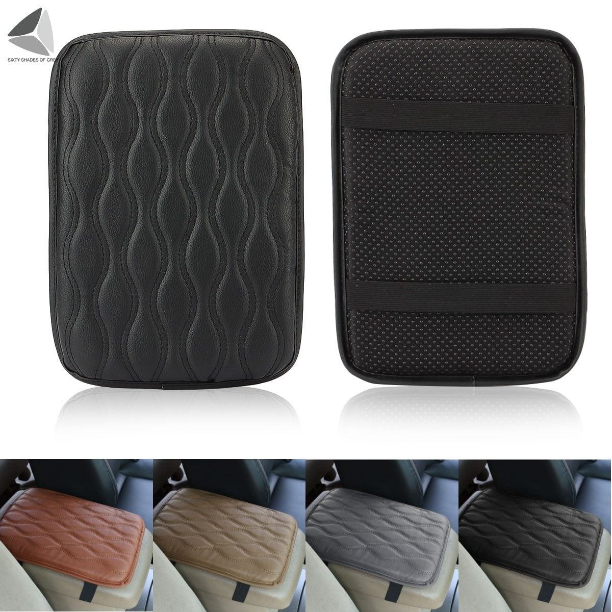 PULLIMORE Auto Center Console Pad, PU Leather Waterproof Car Armrest ...
