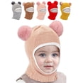 thumbnail image 1 of PULLIMORE Baby Winter Hat, Fleece Lined Girls Boys Infant Winter Hat, Kids Toddler Scarf Earflap Hood Skull Caps (Pink), 1 of 8