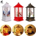 thumbnail image 1 of PULLIMORE Christmas LED Lantern Light Ornament Santa Snowman Deer Night Desk Lamp Home Party Decor (Red), 1 of 6