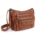 thumbnail image 1 of PULLIMORE Crossbody Bag for Women Soft PU Leather Shoulder Bag Ladies Purse and Handbags Lightweight Multi Pocket Pocketbook, Brown, 1 of 8