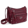 thumbnail image 1 of PULLIMORE Crossbody Bag for Women Soft PU Leather Shoulder Bag Ladies Purse and Handbags Lightweight Multi Pocket Pocketbook, Red, 1 of 8