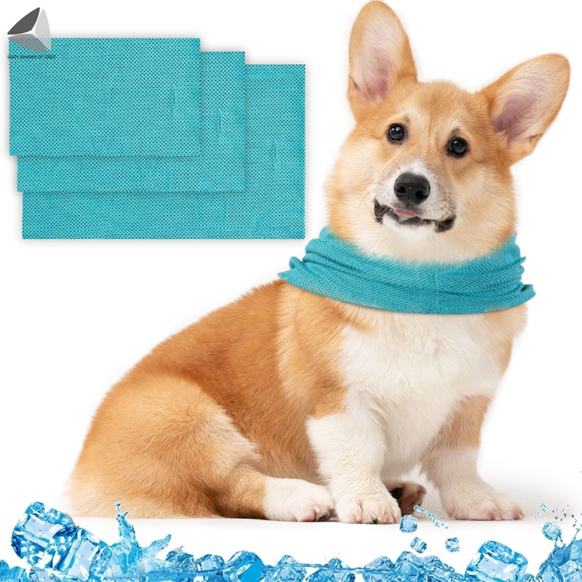 PULLIMORE Dog Instant Cooling Bandana Pet Breathable Scarf Cats Ice Collar for Summer Cooling Towel Neck Wrap for Dogs L Size