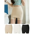 thumbnail image 1 of PULLIMORE Double Layers Front Crotch Safety Short Seamless Ice Silk Skirt Shorts (XL, White), 1 of 8